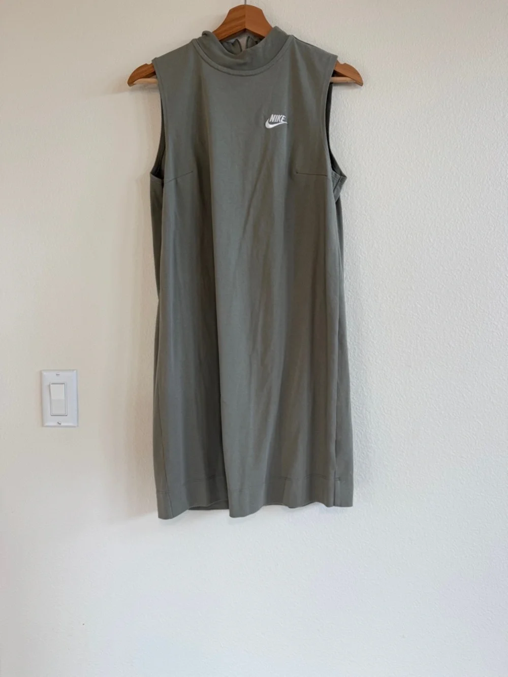 Nike Green Sleeveless Mock Neck Sheath Dress